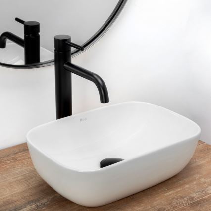 REA-U5667 - Opzetwastafel BELINDA MINI 25x36 cm keramiek/glanzend wit