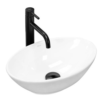 REA-U5804 - Opzetwastafel PAMELA MINI 26,5x40 cm keramiek/glanzend wit