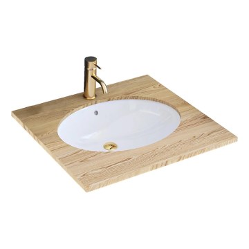 REA-U6330 - Inbouwwastafel NEL 39x47,5 cm keramiek/glanzend wit