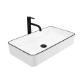 REA-U6513 - Opzetwastafel DENIS 35 x 61,5 cm keramiek/wit/zwart