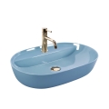REA-U6618 - Opzetwastafel AURA 41x61 cm keramiek/glanzend blauw