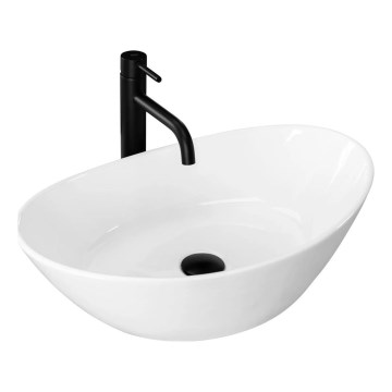 REA-U6801 - Opzetwastafel KATE 33,5x55,5 cm keramiek/glanzend wit
