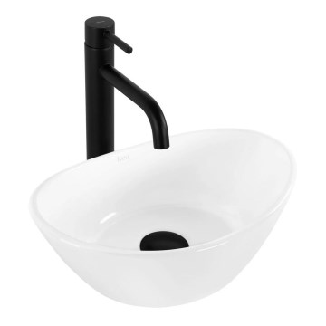 REA-U6803 - Opbouwwastafel KATE 24,5x36,5 cm keramiek/glanzend wit