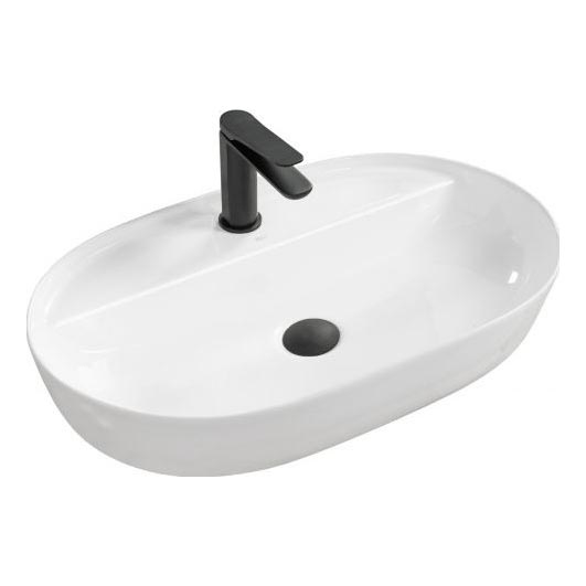 REA-U7900 - Opzetwastafel AURA 40,5x60,5 cm keramiek/glanzend wit