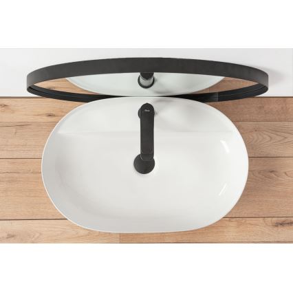 REA-U7900 - Opzetwastafel AURA 40,5x60,5 cm keramiek/glanzend wit