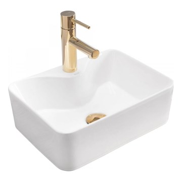 REA-U8196 - Opzetwastafel KELLY MINI 31x41 cm keramiek/hoogglans wit