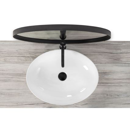 REA-U8198 - Opzetwastafel CAROLA SLIM 39x51,5 cm keramiek/glanzend wit