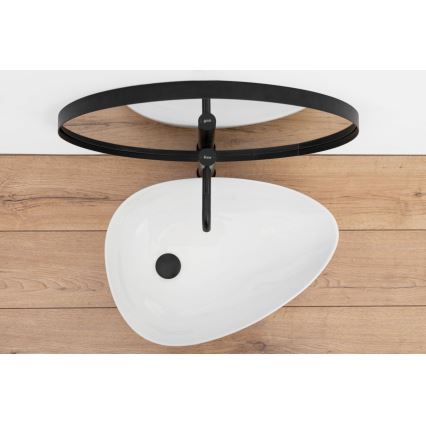 REA-U8536 - Opbouwwastafel GRETA 39x56 cm keramiek/hoogglans wit
