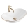 REA-U8570 - Opzetwastafel ROYAL 36x62 cm keramiek/glanzend wit/goud