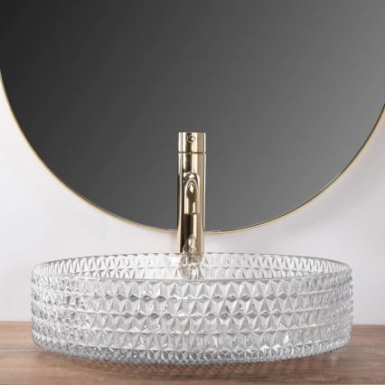 REA-U8881 - Opzetwastafel CRISTAL Ø 39 cm glas/helder