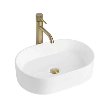 REA-U9249 - Opzetwastafel NADIA 32x46 cm keramiek/hoogglans wit