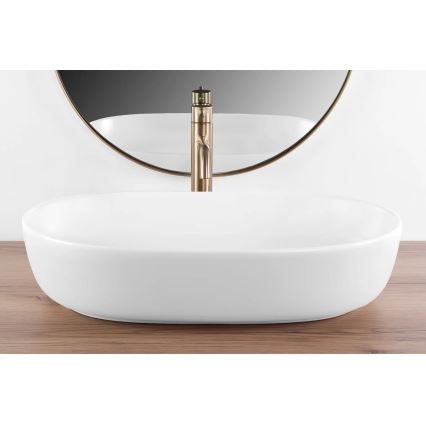 REA-U9653 - Opzetwastafel CLEO 41x60,5 cm keramiek/mat wit