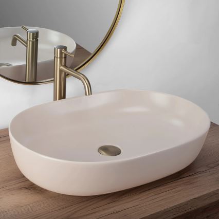 REA-U9655 - Opzetwastafel CLEO 41 x 60,5 cm keramiek/beige