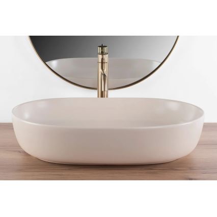 REA-U9655 - Opzetwastafel CLEO 41 x 60,5 cm keramiek/beige