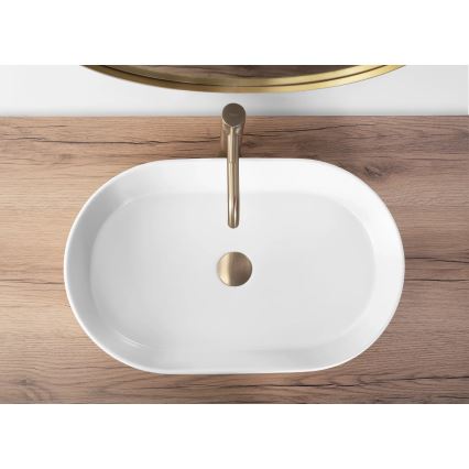 REA-U9657 - Opzetwastafel NADIA 38,5x61 cm keramiek/mat wit