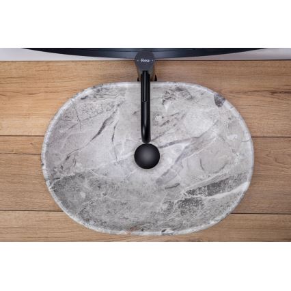 REA-U9888 - Opzetwastafel LARA 35x48,5 cm keramiek/steenlook