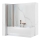 REA-W5696 - Vouwbare badwand AGAT 140x80 cm geborsteld koper/helder