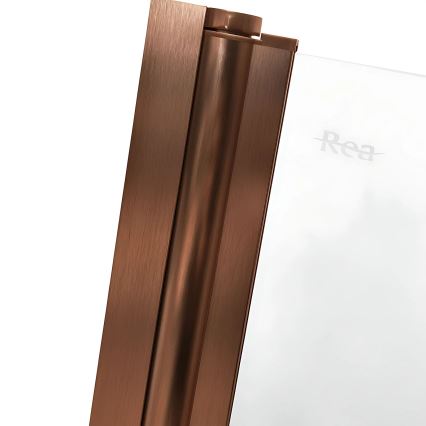REA-W5696 - Vouwbare badwand AGAT 140x80 cm geborsteld koper/helder