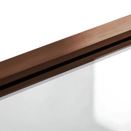 REA-W5696 - Vouwbare badwand AGAT 140x80 cm geborsteld koper/helder