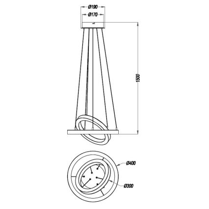 Reality - Dimbare LED Hanglamp aan een koord CHALET LED/32W/230V