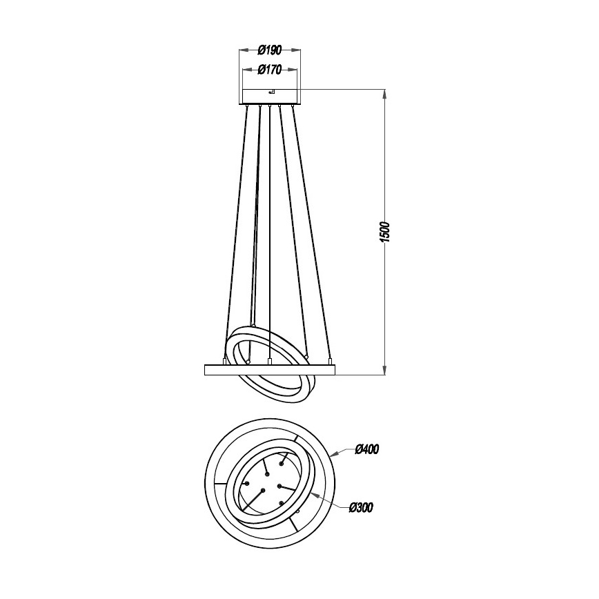 Reality - Dimbare LED Hanglamp aan een koord CHALET LED/32W/230V
