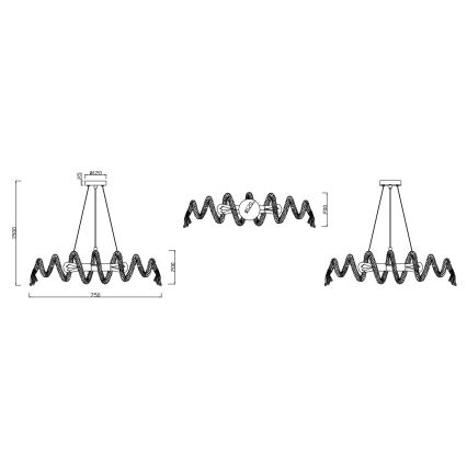 Reality - Hanglamp aan een koord ARI 2xE27/10W/230V