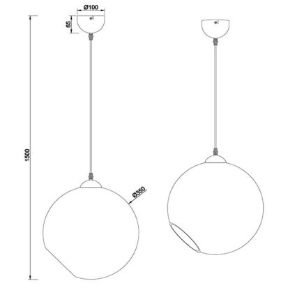 Reality - Hanglamp aan een koord CLOONEY 1xE27/42W/230V