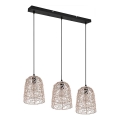 Reality - Hanglamp aan kabel LOVIS 3xE27/40W/230V zwart