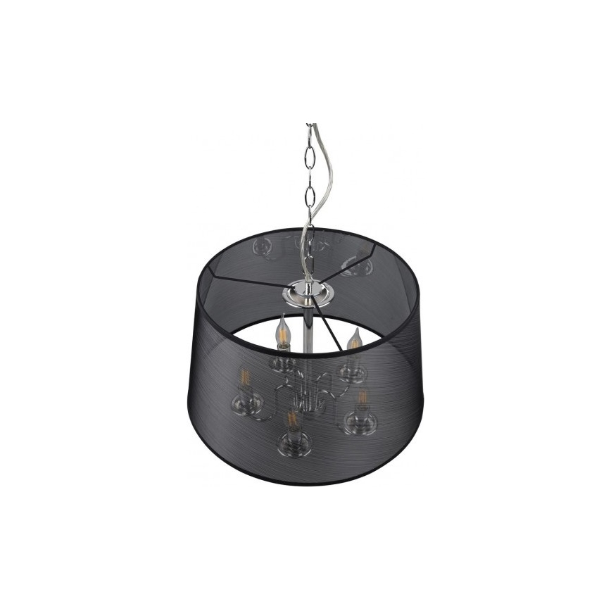Reality - LED Hanglamp aan een ketting CIMA 5xE14/40W/230V zwart