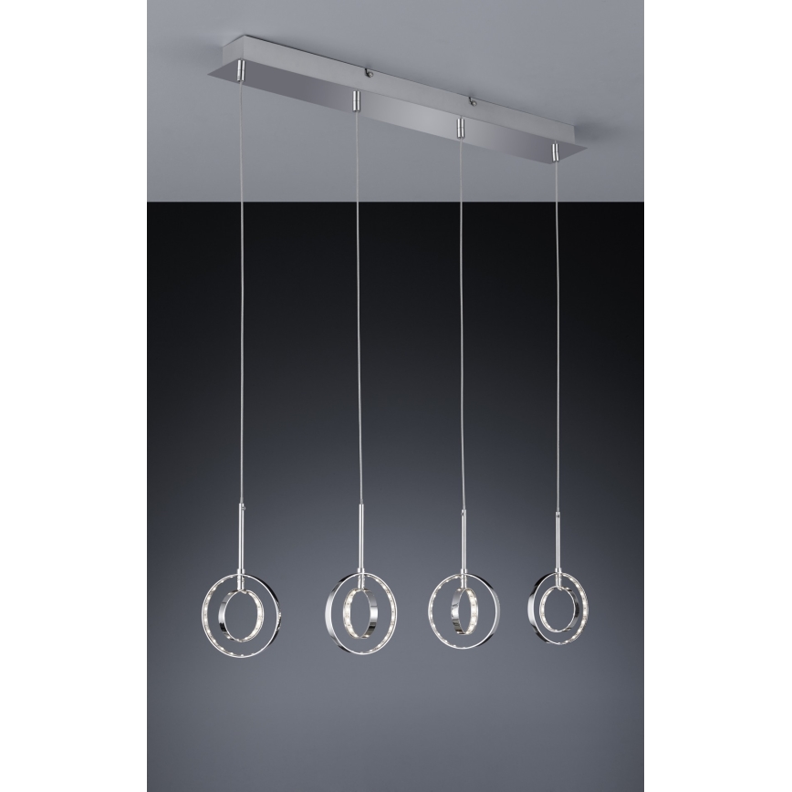 Reality - LED Kroonluchter aan koord PRATER 4xLED/4W/230V