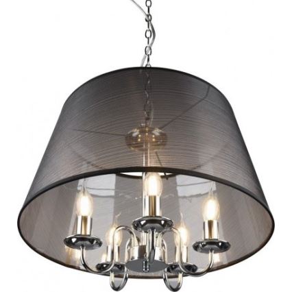 Reality - LED-kroonluchter met ketting CIMA 5xE14/40W/230V zwart