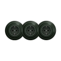 Reblig - Driedubbele retro-wandcontactdoos met SCHUKO-afdekraam 230V groen