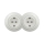Reblig -Dubbel retro stopcontact met afdekraam SCHUKO 230V keramisch wit