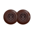 Reblig - Dubbele retro-wandcontactdoos met frame SCHUKO 230V bruin