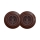 Reblig - Dubbele retro-wandcontactdoos met frame SCHUKO 230V bruin