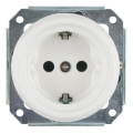 Reblig - Porseleinen retro wandcontactdoos zonder afdekraam SCHUKO 250V/16A wit
