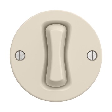 Reblig - Randloze retroknop, beige