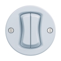 Reblig - Retro dubbele drukknop randloos blauw