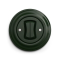Reblig - Retro dubbele knop met omlijsting, groen