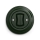 Reblig - Retro dubbele knop met omlijsting, groen