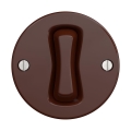 Reblig - Retro knop zonder rand, bruin