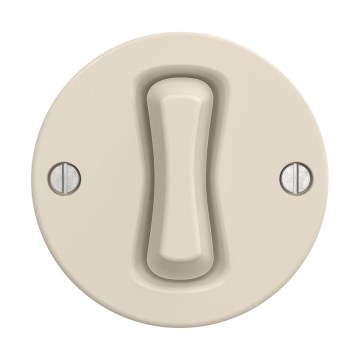 Reblig - Retro kruisschakelaar zonder afdekraam nr. 7 beige