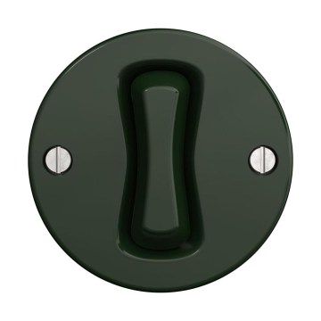 Reblig - Retro kruisschakelaar zonder afdekraam nr. 7 groen