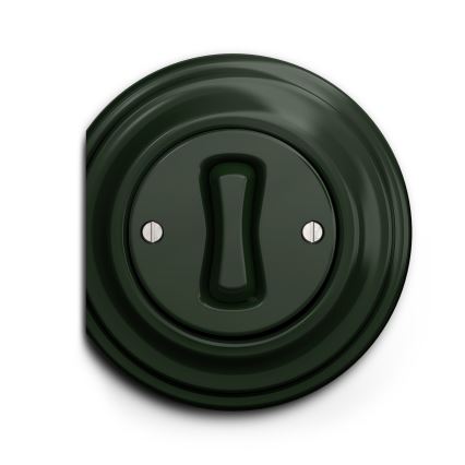 Reblig - Retro kruisschakelaar zonder afdekraam nr. 7 groen