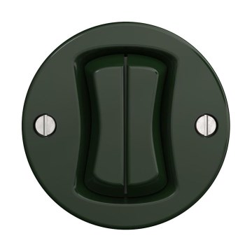 Reblig - Retro meervoudige wandschakelaar zonder afdekraam nr. 5 groen