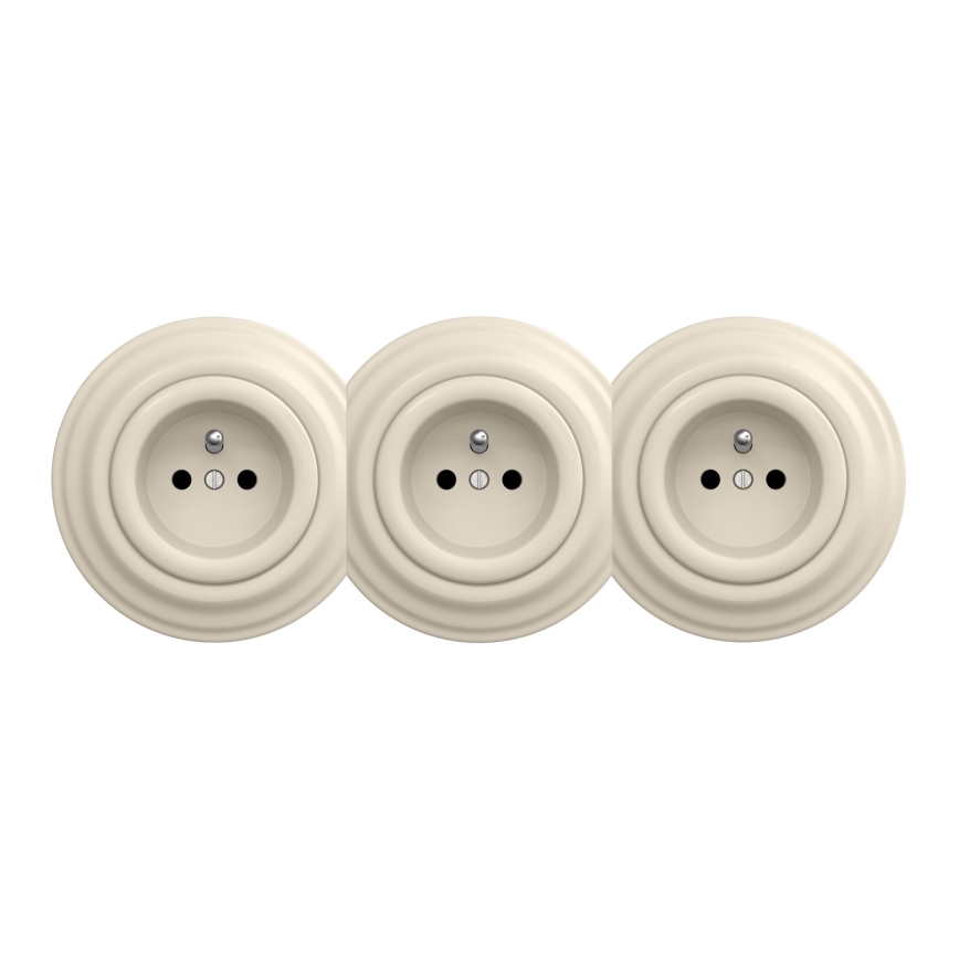 Reblig - Retro middenstuk beige