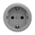 Reblig - Retro SCHUKO-stopcontact 230V/16A zonder afdekraam, grijs