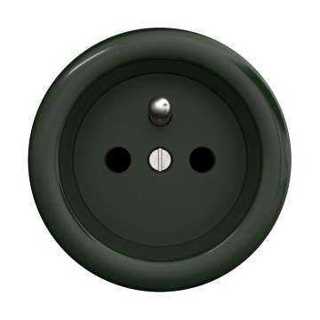 Reblig - Retro stopcontact zonder afdekraam 230V groen