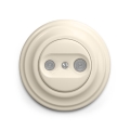 Reblig - Retro TV/FM-einddoos met frame, beige