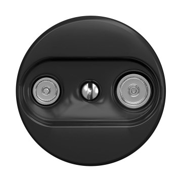Reblig - Retro TV+R-aansluitdoos (einddoos) zonder afdekraam, zwart